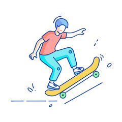 pop shove it trick icon, pop shove it trick vector illustration-simple illustration of pop shove it trick, perfect for pop shove it trick logos and themed design 