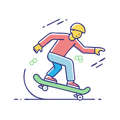 Obraz premium skater performing a trick icon, skater performing a trick vector illustration-simple illustration of skater performing a trick, perfect for skater performing a trick logos and themed design 
