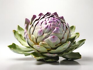 Obraz premium Layers of green and purple create a harmonious artichoke design to admire