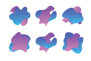 Abstract Blobs contemporary aesthetic liquid shapes, organic shapes, random blobs, Fluid Liquid Shape V1 50 SET 1