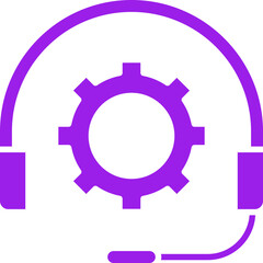 Technical Support icon single vector illustration