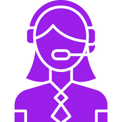 Call Center Agent icon single vector illustration