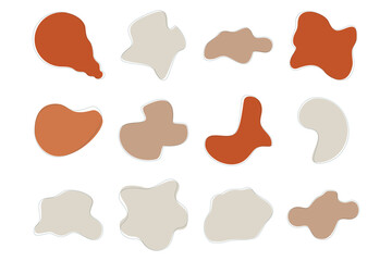 Abstract Blobs contemporary aesthetic liquid shapes, organic shapes, random blobs, Fluid Liquid Shape V1 50 SET 1