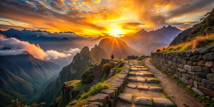 Sayacmarca Inca Trail - Low Light Adventure, Sunrise, Andes Mountains