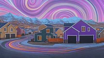 A vivid sky showcasing unique cloud formations, with streaks and swirls creating an artistic and dynamic visual effect