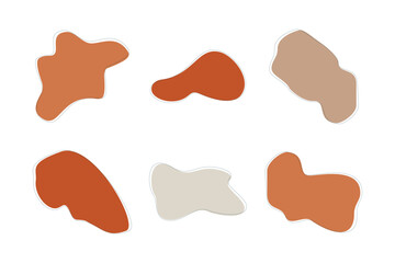 Abstract Blobs contemporary aesthetic liquid shapes, organic shapes, random blobs, Fluid Liquid Shape V1 50 SET 1