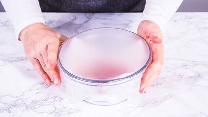 Washed and Dried Strawberries Stored Safely in a Glass Bowl