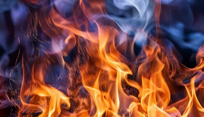 abstract fire flames concept; blurred background flame, burning, motion, vertical