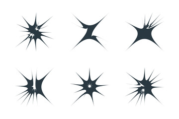 Abstract sparkle shape, sign and Contemporary Symbols