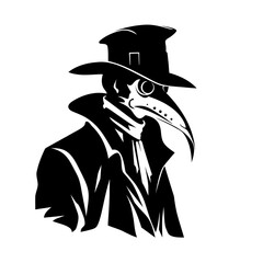 Plague Doctor – A Dark and Intriguing Symbol of History and Mystery. This Unique Artwork Depicts the Iconic Masked Figure, Perfect for Historical Projects, Gothic Designs, and Halloween-Themed Art