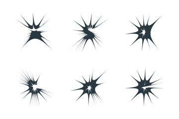 Abstract sparkle shape, sign and Contemporary Symbols
