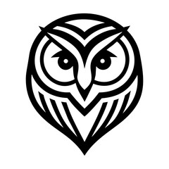 A filled style icon of barn owl