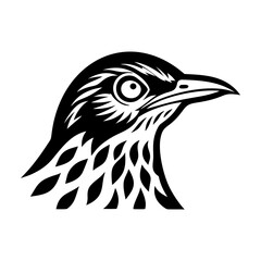 Brown thrasher icon in glyph style