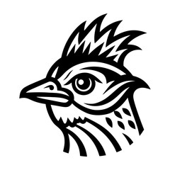 Obraz premium Crested grebe icon in filled style