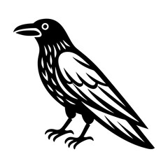 A solid icon of crow