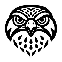 Fototapeta premium An icon of eurasian sparrowhawk in solid style