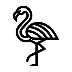 Flamingo icon in filled style