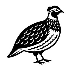 A solid icon of quail bird
