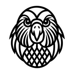 Obraz premium Red lory icon in filled style