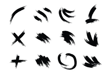 Creative Grunge Brush Stroke Abstract Bundle