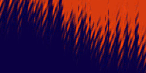 Abstract speed lines style orange color halftone banner design template. Vector illustration.