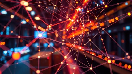 Logistics Technology Abstract Network Connections - AI Art
