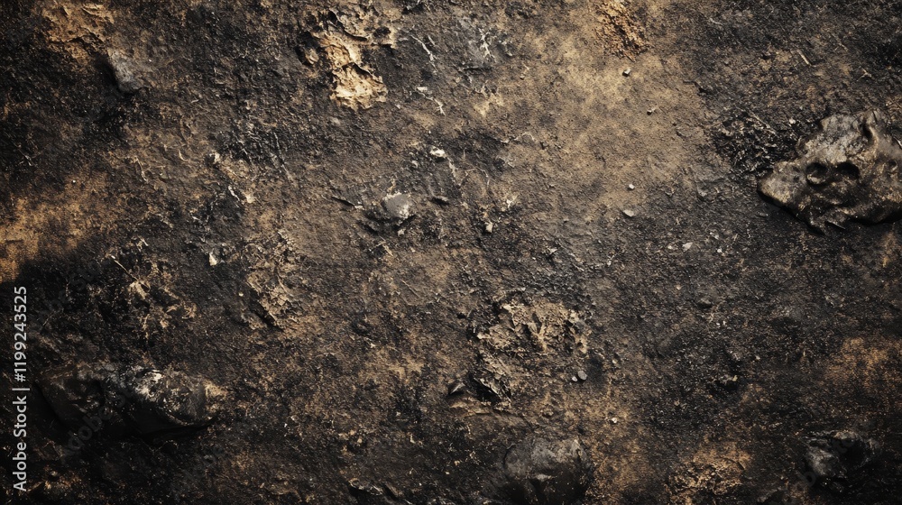Poster close up of a dark, rough, textured surface. ideal for backgrounds and design.
