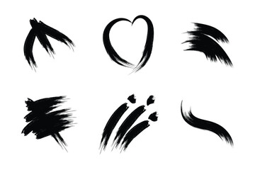 Abstract Grunge Brush Stroke Elements Pack