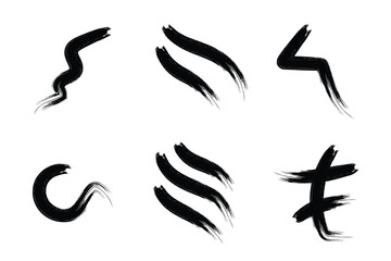 Abstract Grunge Brush Stroke Elements Pack