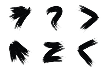 Grunge Brush Stroke Abstract Shapes