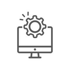 Software development vector design. Desktop service design.