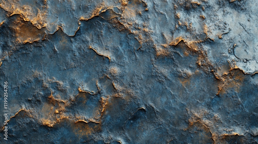 Aufkleber abstract background with a rough, textured surface in shades of blue and orange.