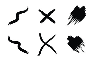 Abstract Grunge Brush Stroke Elements Pack