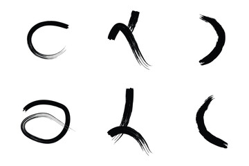 Abstract Grunge Brush Stroke Elements Pack