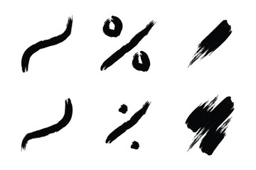 Abstract Grunge Brush Stroke Elements Pack