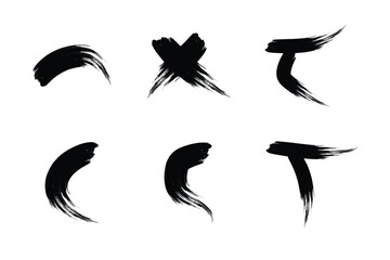 Abstract Grunge Brush Stroke Elements Pack