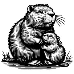 Beaver Illustration