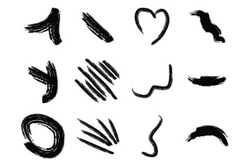 Creative Grunge Brush Stroke Abstract Bundle