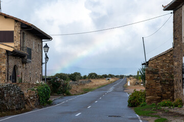 Panorama of Santa Catalina de Somoza in the Province of Leon on the Camino de Santiago in 2024 .