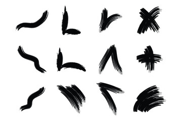 Grunge Brush Stroke Abstract Shape Collection