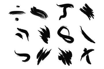 Grunge Brush Stroke Abstract Shape Collection