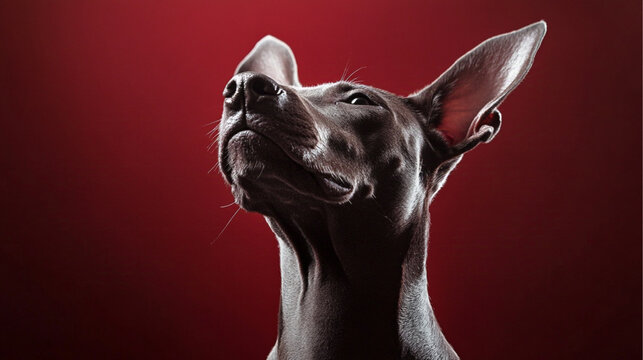 Unusual Breeds. Portraits of less common dog breeds, Azawakh, Xoloitzcuintli, highlighting their unique appearances and characteristics.