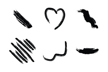 Obraz premium Grungey Brush Stroke Shapes for Modern Design 