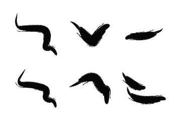 Grungey Brush Stroke Shapes for Modern Design