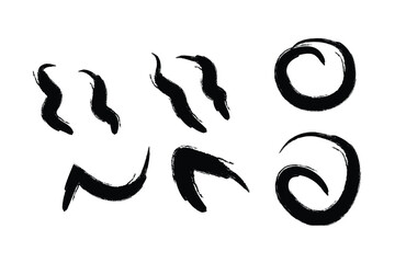 Grungey Brush Stroke Shapes for Modern Design