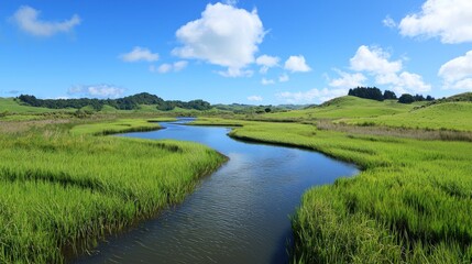 Fototapeta premium Serene River Landscape
