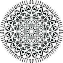 Symmetrical Black Mandala Art
