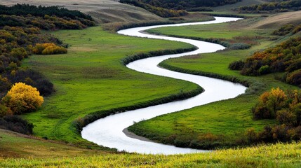 Winding River in Green Valley