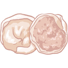Ilustration of fish dumplings_ripe_10_1.5p