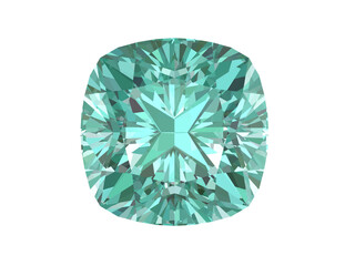 Fototapeta premium Mint Paraiba Cushion Cut Gems